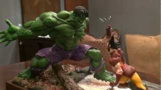 Hulk vs Wolverine Custom Diorama [upl. by Dihgirb]