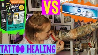 Tattoo Healing Diaries  Tattoo Goo VS Saniderm [upl. by Yerdna794]