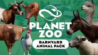 Planet Zoo Barnyard Pack  All Animals InGame  New Pieces [upl. by Kal]