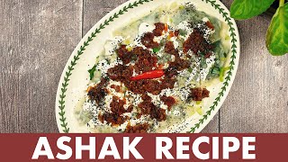 Ashak  Aushak Recipe Afghan Ravioli filled with Leek [upl. by Arocal]