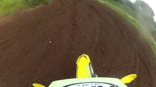 Hobbs Hole Motocross track  Expert Practice  RMZ 450  GoPro Hero 2 [upl. by Ayokahs]