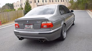 SUPER clean 70k mile BMW E39 M5 with Dinan exhaust  The gentlemans exhaust [upl. by Enymsaj526]