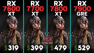 RX 7600 XT vs RX 7700 XT vs RX 7800 XT vs RX 7900 GRE  Ryzen 5 7600  Tested in 15 games [upl. by Nyladam]