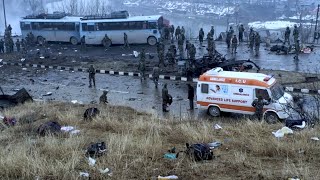 At least 40 Jawans killed in suicide attack on CRPF Convoy in JampK [upl. by Trula]