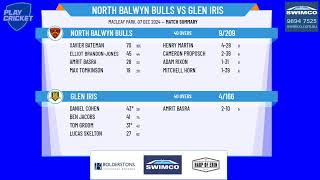 North Balwyn Bulls 1st XI v Glen Iris 1st XI [upl. by Indnahc]