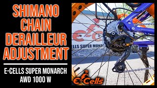 HOW TO ADJUST SHIMANO CHAIN DERAILLEUR [upl. by Hillel219]