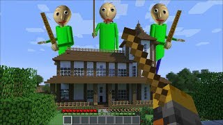 GIANT BALDI APPEARS IN MY HOUSE IN MINECRAFT DANGEROUS MONSTER ENCOUNTER Minecraft Mods [upl. by Hett641]