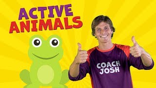 Frog Jumps  Coach Josh Active Animals  Kids Fitness [upl. by Chin]