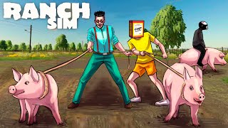 РАЗВОДИТЬ СВИНЕЙ ОКАЗАЛОСЬ НЕПРОСТО D УЧИМСЯ ЗАРАБАТЫВАТЬ В RANCH SIMULATOR [upl. by Dyane174]