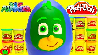 PJ Masks Gekko Play Doh Surprise Egg with Shopkins Season 5 [upl. by Secundas]