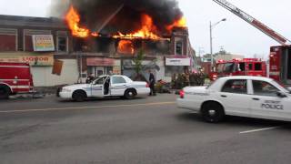 Detroit Roof Collapse With Firefighters Trapped [upl. by Sheri]