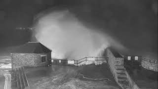 Storm Ciara waves surging over Porthcawl Pier 2020 [upl. by Pincince]