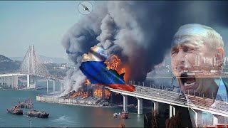 Just happened Slovakian F16s destroyed Crimean bridge construction Russia surrenders [upl. by Naitsirhk]