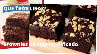 BROWNIES DE CAJA MODIFICADOFUDGY CHOCOLATE BROWNIES quetraeliba MENÚ 2 DEL MES shorts [upl. by Penni]