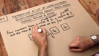 Key Skill  Determine a list of integers given information about their mean median range and mode [upl. by Yi635]