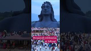 Adiyogi deepavali  Huge crowd celebrate diwali  Sacred Offerings shorts [upl. by Nauhs]