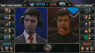 EU LCS MYM vs GIA 9th Place Tiebreaker Highlights EU LCS Spring 2015 [upl. by Lubbi]