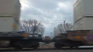 BNSF NORTHBOUND INTERMODAL TRAIN AT LA CROSSE WI 102924 [upl. by Azer]