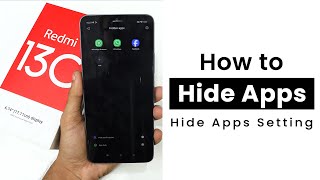 How to Hide Apps In Redmi 13C  App Hide Settings [upl. by Rolfston749]