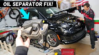 FIAT 500 OIL SEPARATOR REPLACEMENT REMOVAL FIAT 500 ABARTH TURBO OIL SEPARATOR [upl. by Kylie209]