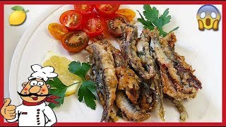 💥 BOQUERONES FRITOS ALIÑADOS con LIMON AJO y PEREJIL 🍺 [upl. by Ashatan]