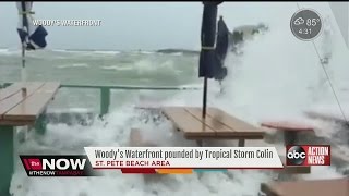 Woodys Waterfront tropical storm goes viral [upl. by Novaj]