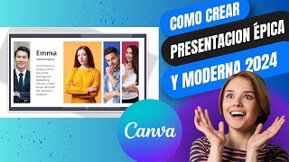 Cómo Crear una Presentación Moderna y Épica en Canva  Tutorial con Movimientos y Animaciones [upl. by Anjela]