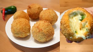 CHEESY JALAPENO BALLS  Cheese Balls Recipe  Spicy Cheese Bites  How To Make Jalapeno Cheese Balls [upl. by Va]