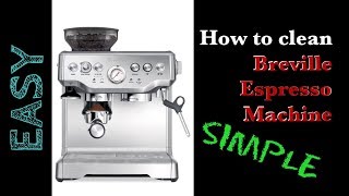 How to Clean the Breville Espresso Machine  Coffee Maker [upl. by Akcirehs575]