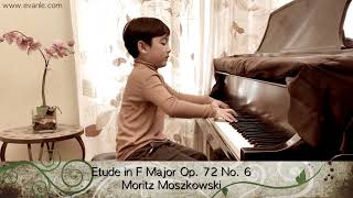 Moszkowski Etude Op 72 No 6 Evan Le 7 years 4 months [upl. by Skvorak]