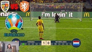 ROMANIA LA EURO 2020  FINALA CAMPIONATULUI EUROPEAN  ROMANIA vs OLANDA  PES ROMANIA 45 [upl. by Alecia]