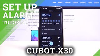 How to Choose Alarm Clock in CUBOT X30  Alarm Clock Settings [upl. by Nollahp963]