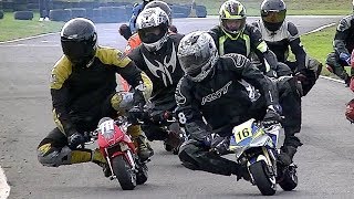 GIANTS racing motorcycles in AMAZING RACE Cool FAB Minibike Champs 2018 Rd 8 Tattershall [upl. by Wemolohtrab]