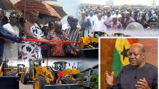 Prez AKUFU ADDO praises John Mahama for his good works  the District Road Improvement Programme [upl. by Attikin]