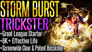 【Path of Exile  Outdated】Storm Burst Trickster –Build Guide– Easy to Gear  Versatile Spellcaster [upl. by Oirotciv127]