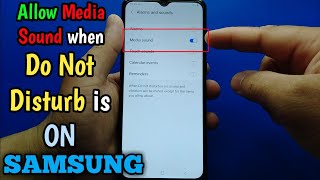 How to allow media sound when do not disturb is ON in Samsung Galaxy A02 [upl. by Anyal242]