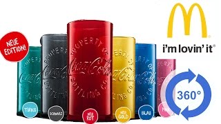 360° McDonalds Coca Cola Glasses McMenu Germany unboxing [upl. by Faus585]