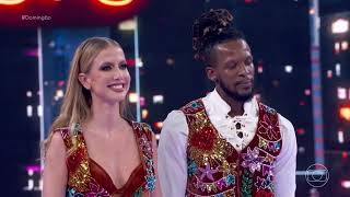 Gabriela Prioli e Jefferson Bilisco se apresentam no ritmo pisadinha na dança dos famosos  Domingão [upl. by Allbee290]