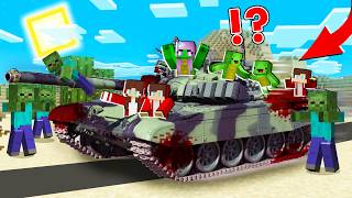 Mikey’s Family and JJ’s Family Survive the Zombie Apocalypse in a Tank  Minecraft Maizen [upl. by Kcirde]