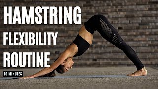 10 MIN HAMSTRING FLEXIBILITY ROUTINE  HAMSTRING STRETCHES for tight hamstrings [upl. by Newmann397]