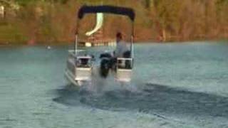 Paddleking LoPro Pontoon boat with 15HP [upl. by Ahsienat332]