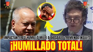 🔥 ¡IMPACTANTE Milei DESTROZA a Diosdado Cabello con HUMILLANTE respuesta 💥  ¡TREMENDO INSULTO 😱 [upl. by Hurlbut136]