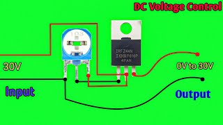 How to make Voltage Control Circuit Banaye IRFZ44N and 10K  Voltage Regulator [upl. by Krenek]