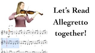 Allegretto with Synchronized Sheet Music  slowly [upl. by Sitoiyanap]