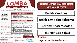 Bedah Lomba Esai  Peran Generasi Muda dalam Mewujudkan Indonesia Maju Kesehatan [upl. by Notyep]