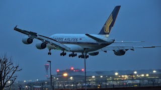 StormGerrit AT LONDON HEATHROW  GO AROUNDS AND WOBBLY LANDINGS  271223 [upl. by Sirrah]