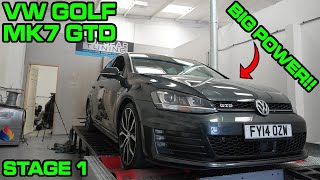 MK7 GOLF GTD STAGE 1 BIG GAINS [upl. by Berriman]