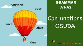 Learn German  German Grammar  Konjunktionen  oder sondern und denn aber  A1  A2 [upl. by Gervase]