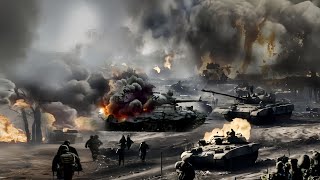 Looks Very Brutal The fury of US M1A2 Abrams and M2A3 Bradley tanks destroys large Russian convoys [upl. by Ajidahk]