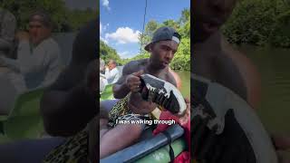 He Used The River To Clean His Travis Scott Jordan 1 Lows 😳 via therealtarzannTT shorts [upl. by Grogan95]